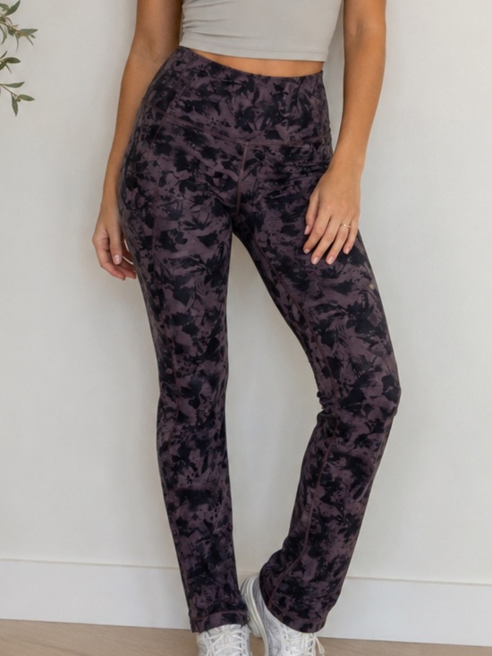 lululemon athletica Pants - lululemon athletica Black and Dark Gray Printed Track Pants